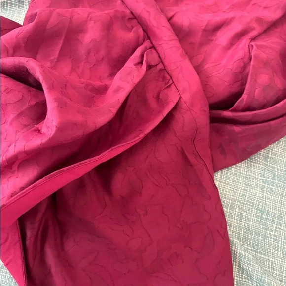 lulu’s Emogene Magenta Burnout Floral Print One-Shoulder Pink Mini Dress xL - Picture 5 of 12